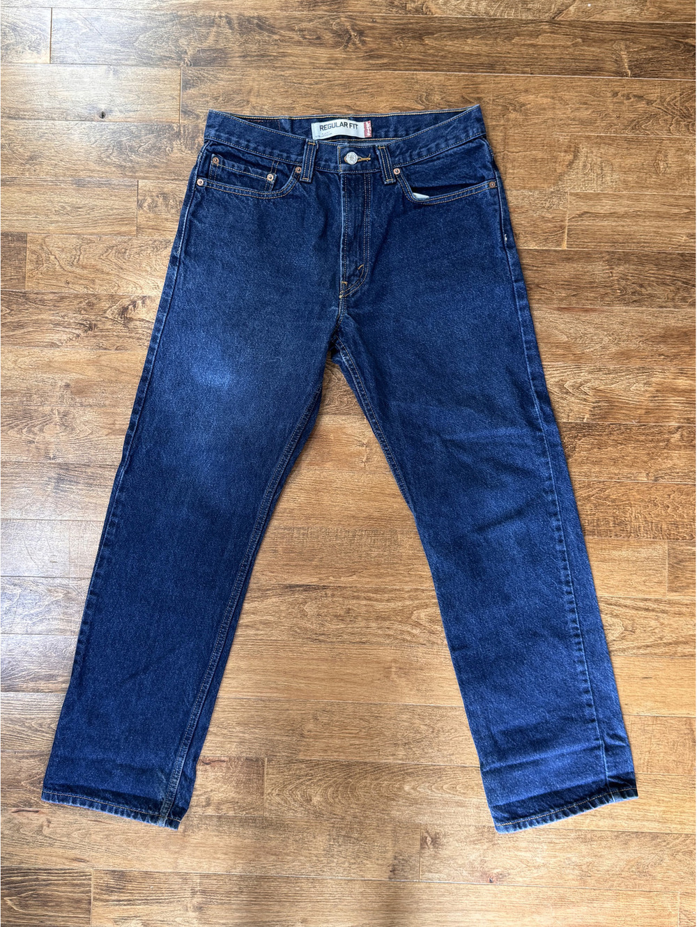 Levi's 505 Regular Straight Jeans Mens 31x30 Dark Rinse Zip Fly